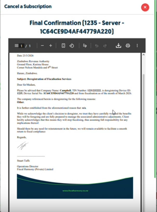 Device Deregistration